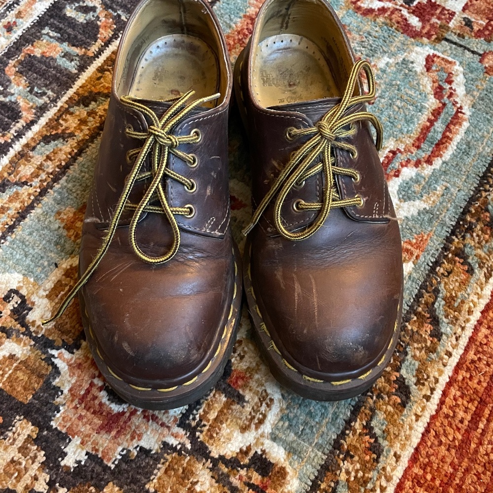 Dr. Martens 1561/59 brown leather shoes, size US women's 6